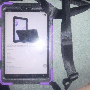 SAMSUNG TABLET WITH RUGGED CASE n SCREEN. PASSWORD LOCKED. NETWORK UNLOCKED.